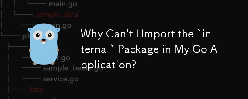 My Go 애플리케이션에서 '내부' 패키지를 가져올 수 없는 이유는 무엇입니까?