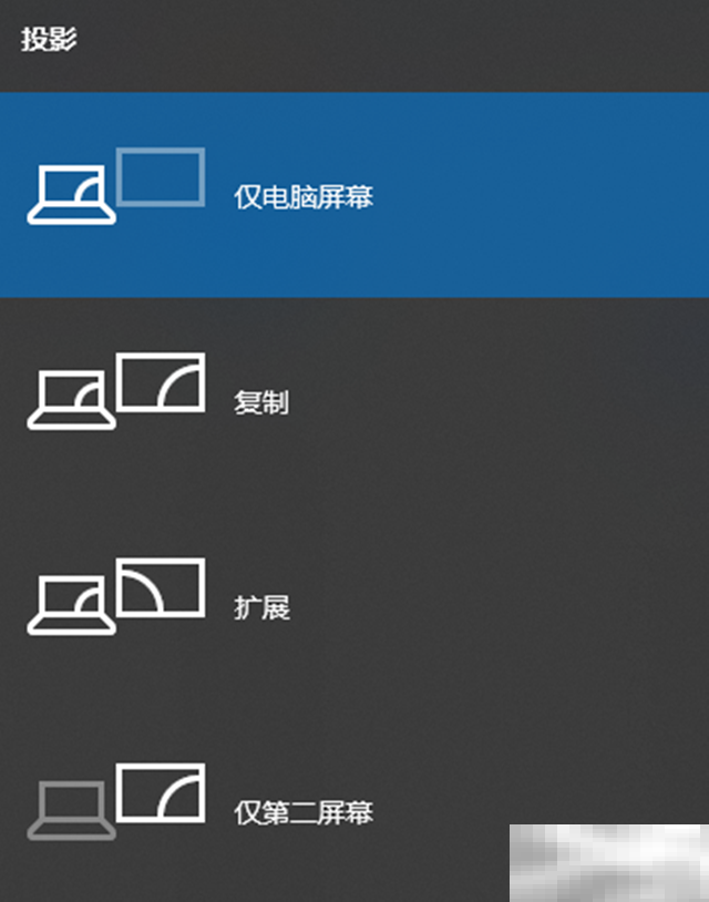 一插投影线电脑就黑屏