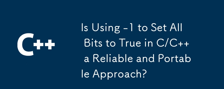 L'utilisation de -1 pour définir tous les bits sur True en C/C est-elle une approche fiable et portable ?