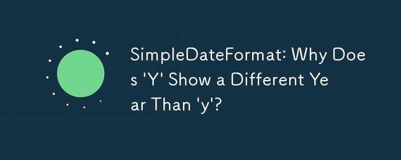 SimpleDateFormat: Mengapa 'Y' Menunjukkan Tahun Berbeza Daripada 'y'?