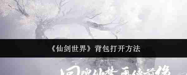 《仙剑世界》背包打开方法