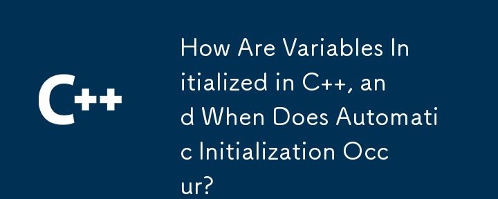 Comment les variables sont-elles initialisées en C et quand l'initialisation automatique se produit-elle ?