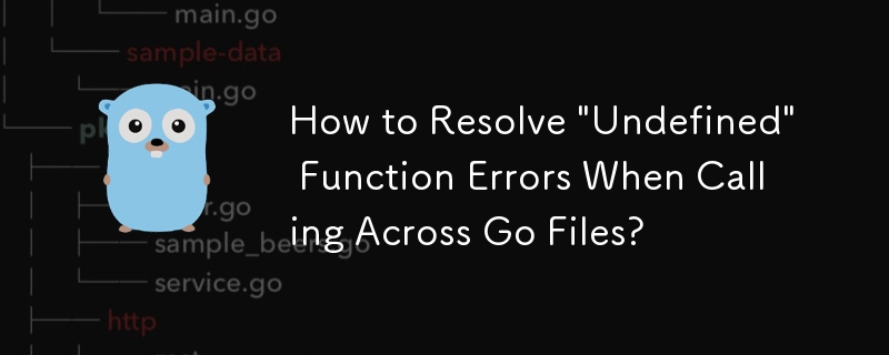 如何解決跨Go檔案呼叫時出現「未定義」函數錯誤？