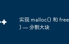 实现 malloc() 和 free() — 分割大块