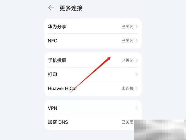 华为没有镜像投屏吗