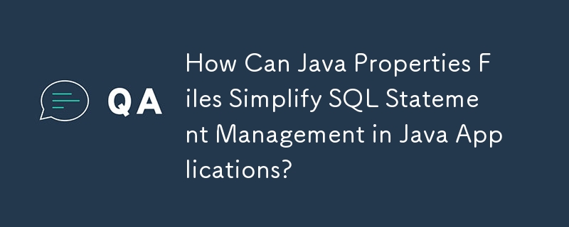 Java 屬性檔如何簡化 Java 應用程式中的 SQL 語句管理？