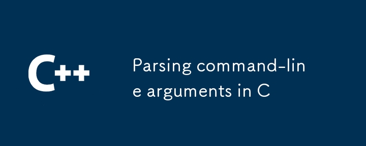 Analyse des arguments de ligne de commande en C