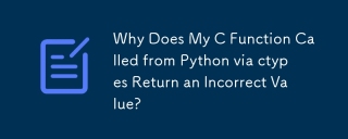 為什麼我的 C 函數透過 ctypes 從 Python 呼叫會傳回錯誤的值？
