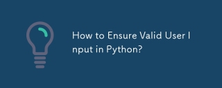 Python中如何確保使用者輸入有效？