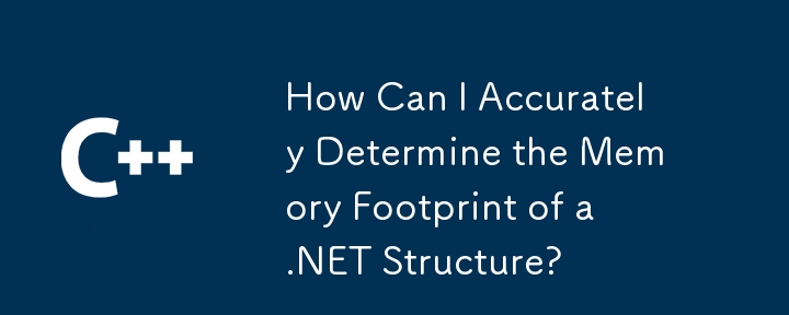 .NET 構造のメモリ フットプリントを正確に判断するにはどうすればよいですか?