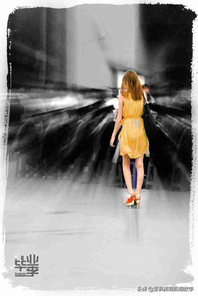 手机修图如何把照片做出人物彩色、背景黑白的效果?