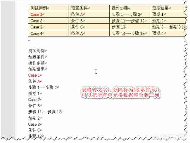 如何将word文档中的表格转化为纯文本？