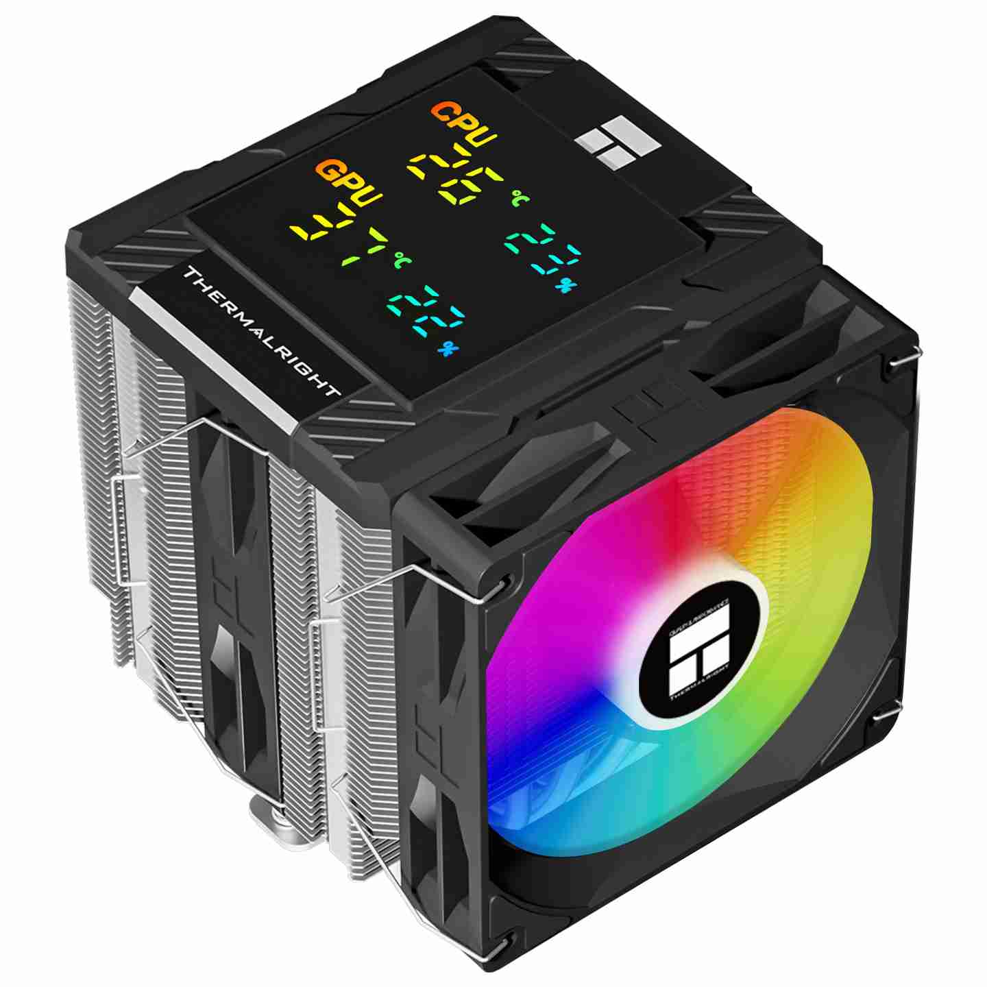 利民推出 PA120 Digital 数显风冷散热器：可同时显示 4 项数据