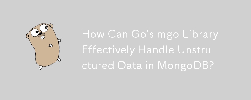 Go の mgo ライブラリは MongoDB の非構造化データを効果的に処理するにはどうすればよいですか?