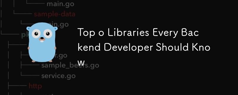 すべてのバックエンド開発者が知っておくべきライブラリのトップ