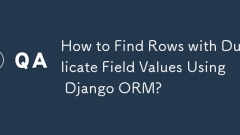 Django ORM を使用して重複フィールド値を持つ行を検索する方法
