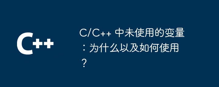 c/c++ 中未使用的变量：为什么以及如何使用？