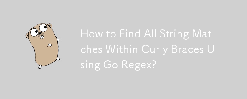 How to Find All String Matches Within Curly Braces Using Go Regex?