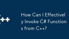 How Can I Effectively Invoke C# Functions from C ?