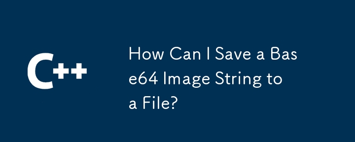 Bagaimanakah Saya Boleh Menyimpan Rentetan Imej Base64 ke Fail?