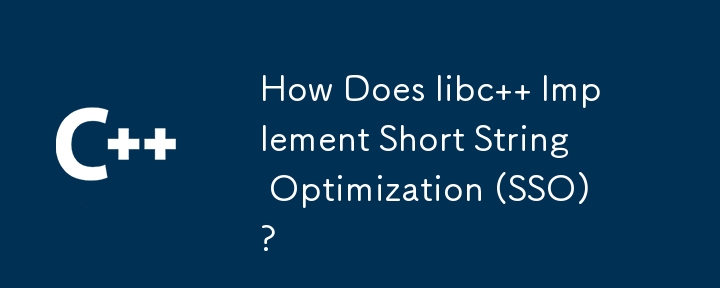 libc は短い文字列の最適化 (SSO) をどのように実装しますか?