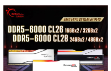 芝奇宣布推出 DDR5-6000 CL26 超低延迟内存，全球首发 2x32GB 大容量套装