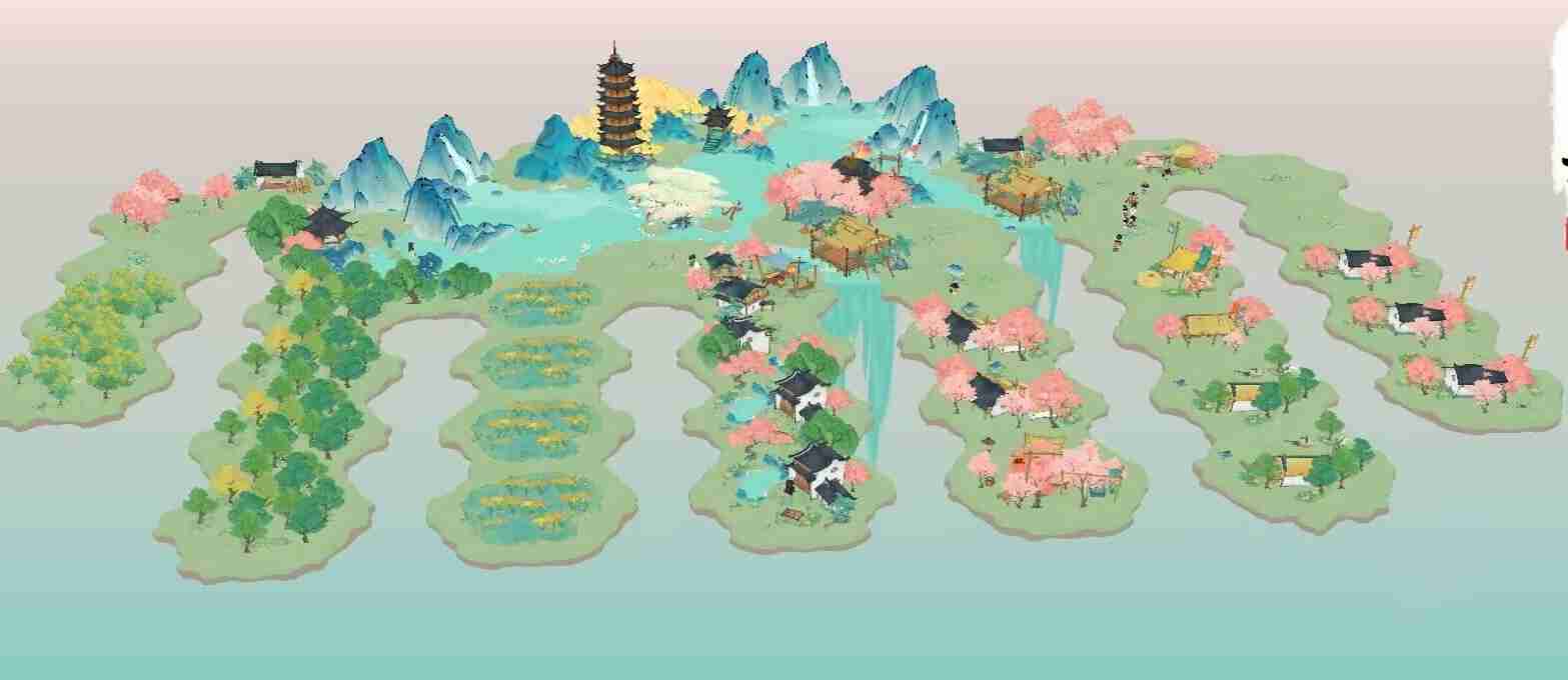 《淡墨水云乡》瀑布效果介绍