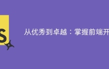 从优秀到卓越：掌握前端开发