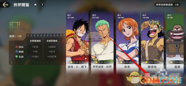 《航海王壮志雄心》伙伴全收集图鉴激活方法