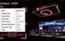 科睿将发全球首款 750Hz 消费级显示器：24.5 英寸、DCI-P3 95% 色域，突破刷新率极限