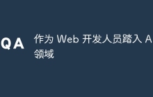 作为 Web 开发人员踏入 AI 领域