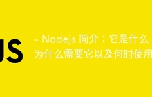 - Nodejs 简介：它是什么、为什么需要它以及何时使用它