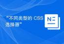 “不同类型的 CSS 选择器”