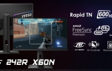 600Hz 超高刷，微星、卓威公布新款 24.1 英寸 FHD 专业电竞显示器