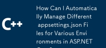 如何在ASP.NET Core中自動管理不同環境下的不同appsettings.json檔案？