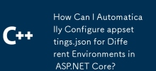 如何在 ASP.NET Core 中針對不同環境自動設定 appsettings.json？