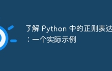 了解 Python 中的正则表达式:一个实际示例