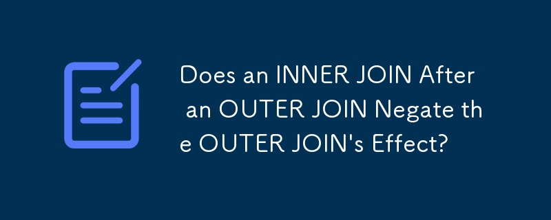 Un INNER JOIN après un OUTER JOIN annule-t-il l'effet de l'OUTER JOIN ?