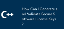 How Can I Generate and Validate Secure Software License Keys?