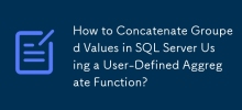 How to Concatenate Grouped Values in SQL Server Using a User-Defined Aggregate Function?