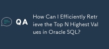 How Can I Efficiently Retrieve the Top N Highest Values in Oracle SQL?