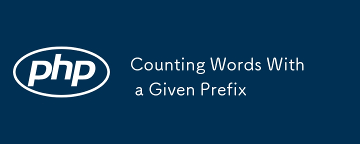 Counting Words With a Given Prefix