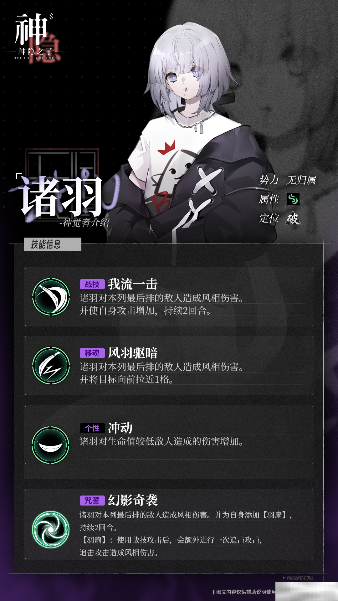 《神隐之子》神觉者诸羽角色图鉴