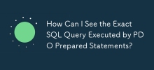 How Can I See the Exact SQL Query Executed by PDO Prepared Statements?