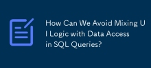 我们如何避免将 UI 逻辑与 SQL 查询中的数据访问混合在一起？