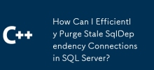 How Can I Efficiently Purge Stale SqlDependency Connections in SQL Server?