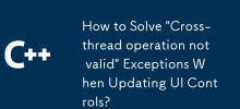 UI 컨트롤을 업데이트할 때 '크로스 스레드 작업이 유효하지 않음' 예외를 해결하는 방법은 무엇입니까?