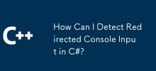 C#에서 리디렉션된 콘솔 입력을 어떻게 감지할 수 있습니까?
