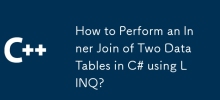 LINQ를 사용하여 C#에서 두 DataTable의 내부 조인을 수행하는 방법은 무엇입니까?