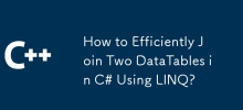 LINQ를 사용하여 C#에서 두 개의 DataTable을 효율적으로 조인하는 방법은 무엇입니까?